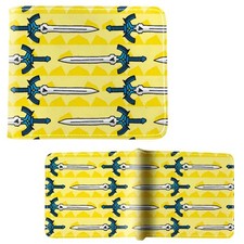 MASTER SWORDS PATTERN The Legend of Zelda 4 in. Bi Fold Wallet Credit Card 