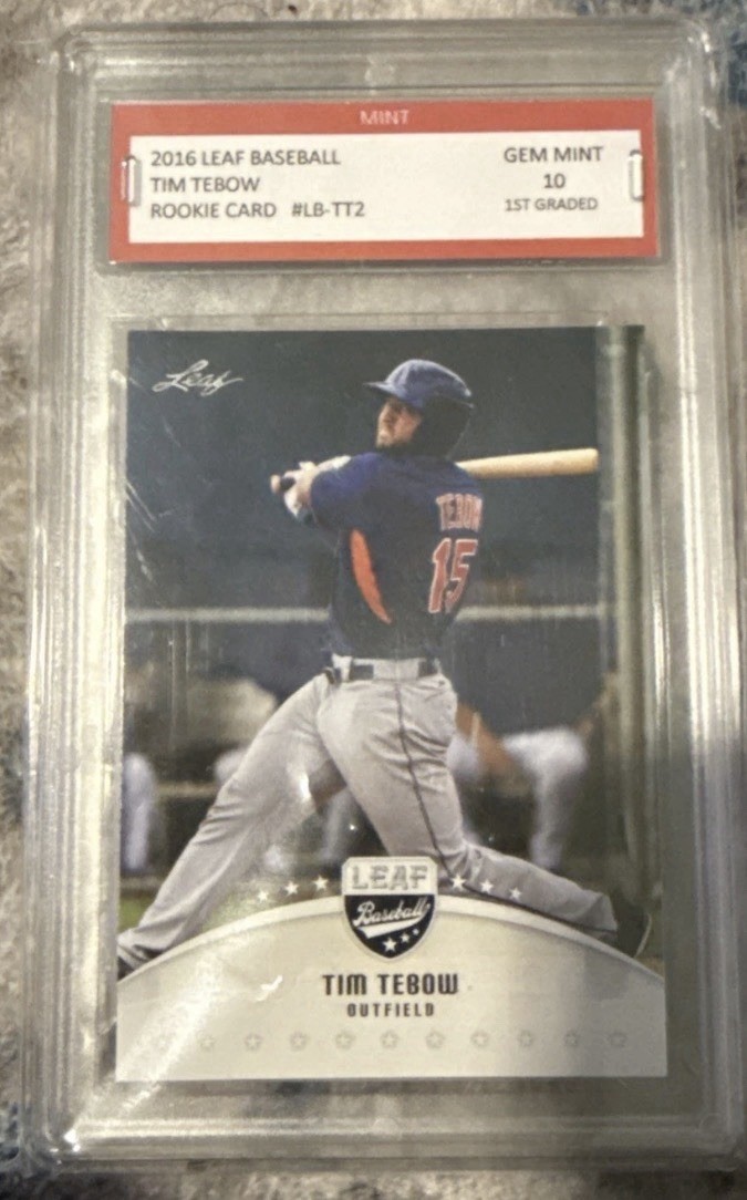 2016 Leaf Baseball Time Tebow Rookie Card #LB-TT2 Gem mint 10