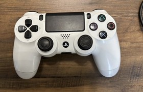 PS4 Slim Console + 2 Controllers (White & Camo) + Cables &ndash; Tested Working 