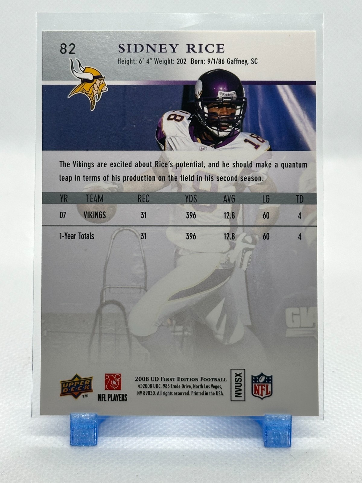 2008 Upper Deck First Edition - Sidney Rice #82 for sale online | eBay