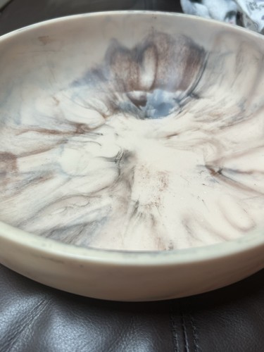 Taffy Harz Servieren Obst Dekorative Schale 12" Modern Marmor Swirl Indonesien - Bild 10 von 15