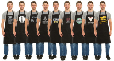 Herren Kochschürzen mit Fronttasche für BBQ Kochen Partys Humor Sprüche