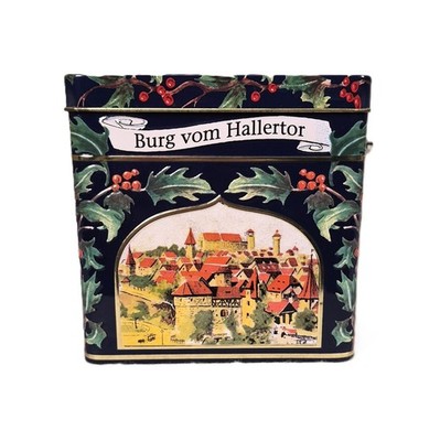 Lambertz Musical Cookie Tin From Aachen Germany. Plays Jingle Bells.   Read