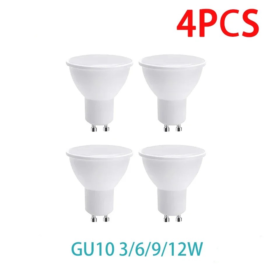 4x GU10 LED Spotlight Bulbs 3W 6W 9W 12W AC220V High Lumen Energy Saving