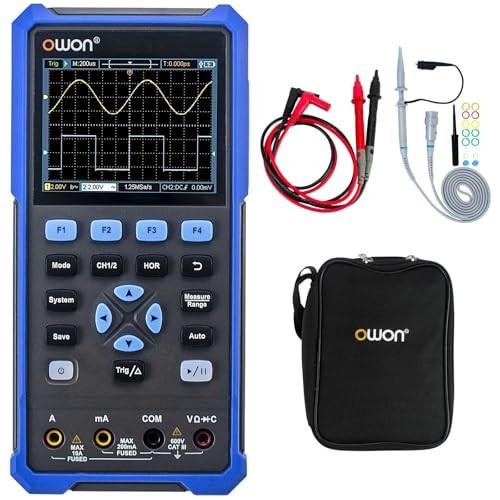 OWON HDS25S 2-channel 25MHz Handheld Oscilloscope Multimeter Waveform Generator,