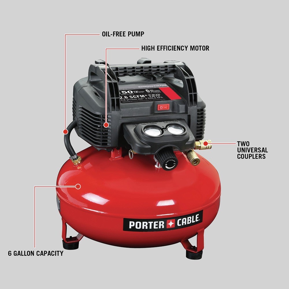 Porter-Cable PXCM2002.COM 6 gal 150 PSI Electric Pancake Air Compressor New