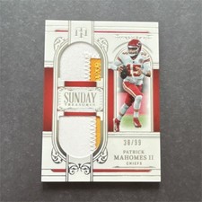 Panini National Treasures Patrick Mahomes II Chiefs Sunday Treasures Patch 38/99