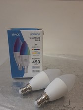UPXNBOR, E14 Smart Bulb, Alexa Light Bulb 4.5W, WiFi Smart Candle Bulb, 