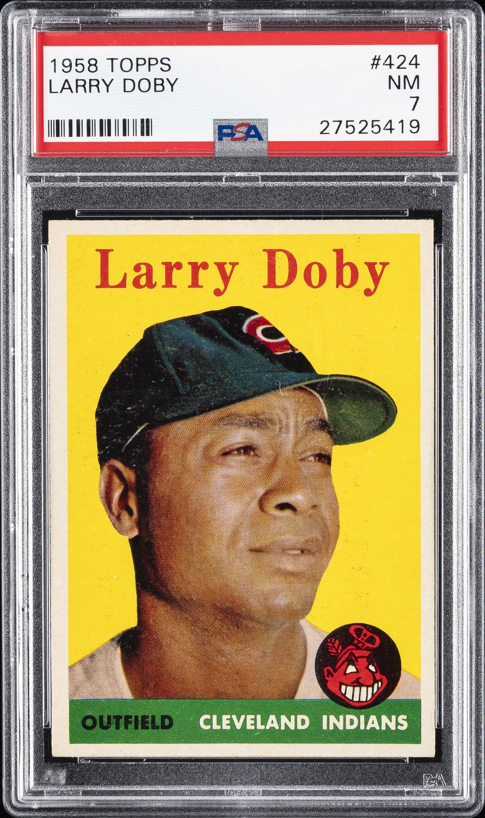 1958 TOPPS #424 LARRY DOBY PSA 7