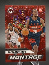 2024-25 Panini Mosaic Rookie Alexandre Sarr #30 RC Fast Break Red /99 Montage