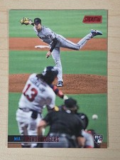 2021 Topps Stadium Club Trevor Rogers Red Foil Miami Marlins Rookie Card. rookie card picture