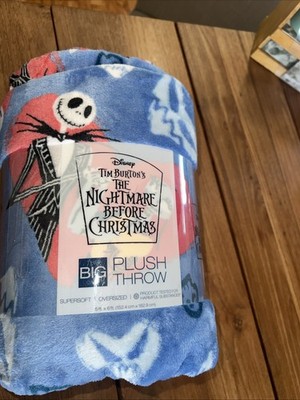 Big One Oversized Plush Throw Nightmare Before Christmas Disney Blanket 5'x6' B2
