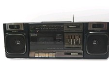 VTG Sony CFS-1000 Black AM/FM Stereo Cassette Recorder Player Boombox Working
