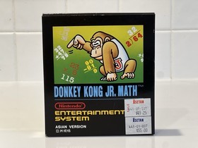 Donkey Kong Jr. Math (1983) Nintendo Entertainment System NES Asian Version CIB