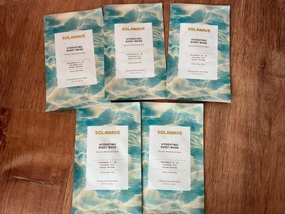 SOLAWAVE HYDRATING SHEET MASK Package Of 5 Brand New In Box