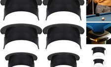 6pcs Pool Table Pockets, Plastic Black Billiard Pocket Liner 4 Corner