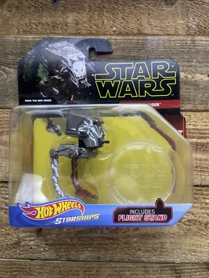 Hot Wheels Star Wars Starships AT-ST Raider The Mandalorian - Modèle Diecast 1:64, Neuf Sous Blister