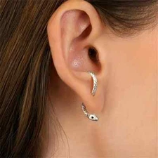 Vintage Chic Snake Stud Earrings Durable Zinc Alloy Construction for Parties