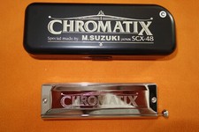 New SUZUKI CHROMATIX SCX-48 w/case key C Jazz Classical Chromatic Harmonica