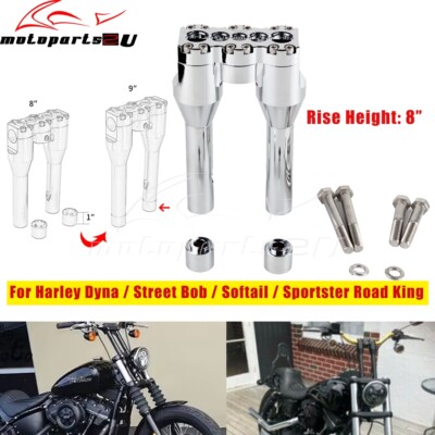  8''+ 1'' Club Style Upright Modular Handlebar Riser For Harley Softail Sportster