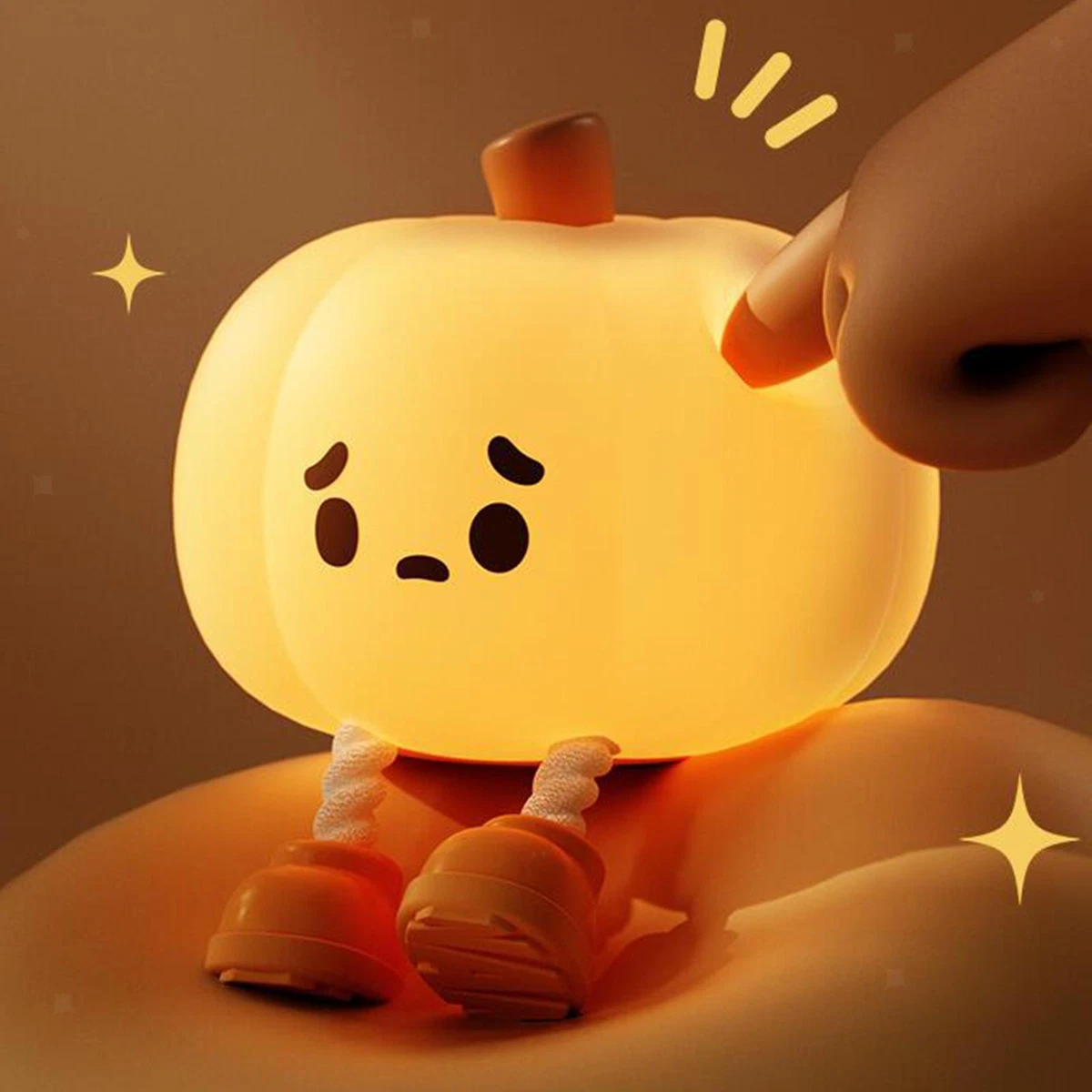 Pumpkin Night Light Halloween Portable Brightness Adjustable Pumpkin  Silicone | eBay