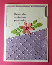 Sympathy Card for Loss of Mother or Father with Personalized Verse Inside