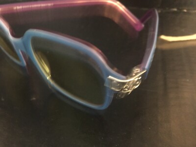 Vintage D&G Dolce Gabbana Blue Pink Sunglasses blue block  display picture 2
