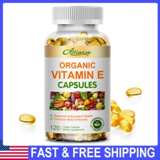 Vitamin E Oil 120 Softgels | Vit E Capsules for Hair Skin Nail Face Health