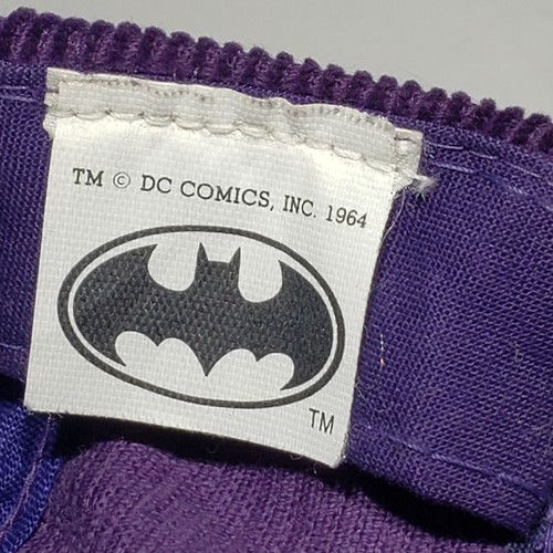 Batman The Joker Purple Corduroy Snapback Hat Cap DC Comics 1964 Patch EUC - Picture 12 of 12