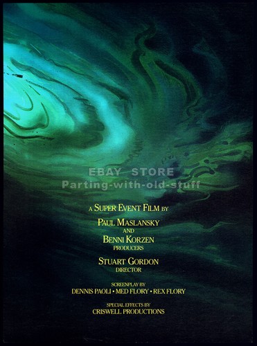 TOR__Original 1991 Trade AD promo / poster__STUART GORDON__unmade horror film - Picture 3 of 3