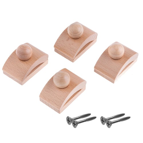 4 Pack Wooden Quilting Clamps for Wall Hanging Blankets Carpet Rug Display - 第 1/6 張圖片