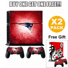 2 PACK Vinyl Decal Sticker for Sony PS4 Console + 2 Controllers,Buy 1 Get 1 Free
