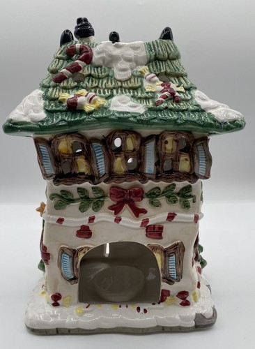 KMart 9.5" Candyland Tea Lite Candle Ceramic Christmas Village House - Picture 7 of 20