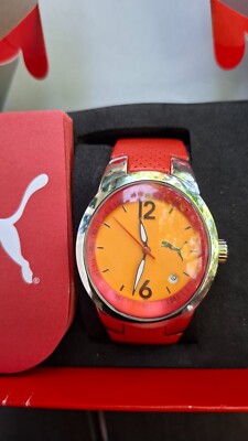 Puma Time Armbanduhr rot Herren sportlich unbenutzt in OVP
