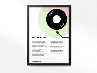 Individueller Vinyl Text Musik Druck, Valentinstag Geschenk, personalisierte Schallplatte Kunst,