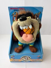 Image of Looney Tunes Bugs Bunny and Friends Basketball Star Taz Soft Toy 1995 Brand New