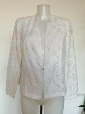 Fair Lady  Blazer Jacke  Stehkragen  Gr. 38 Ecru