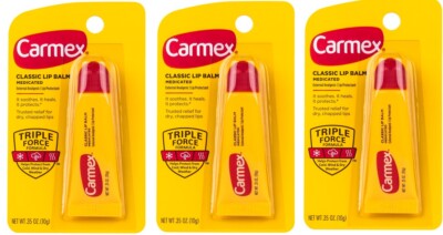 Carmex Classic Lip Balm Squeeze Tube 0.35oz(3 Pack)