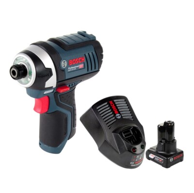 Bosch GDR 12V-105 Akku Drehschlagschrauber 12 V 105 Nm + 1x Akku 6 Ah + Lader