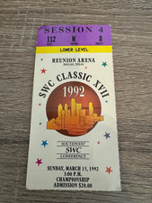 1992 SWC Basketball Tournament Finals Ticket Houston Cougars Texas Longhorns