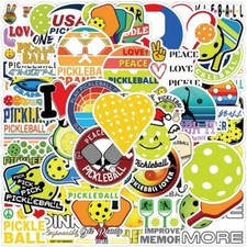 50Pcs Pickleball Stickers Waterproof Vinyl Decals for Water
