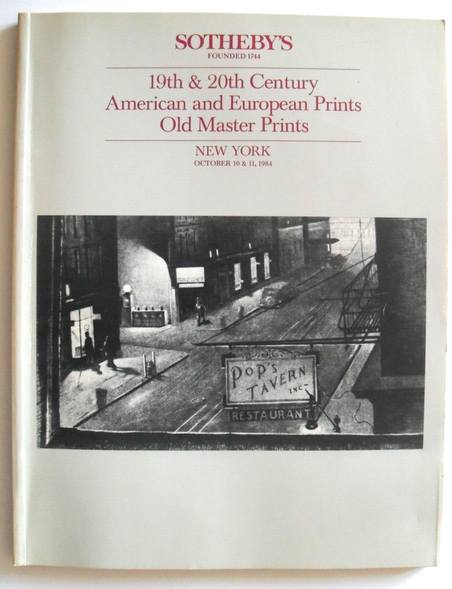 SOTHEBY'S NY AUCTION CATALOG OCTOBER 10 & 11, 1984 19TH & 20TH