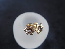 Raw Diamond Earrings - 14ct hallmarked gold - Stud Earring - April Birthstone - 