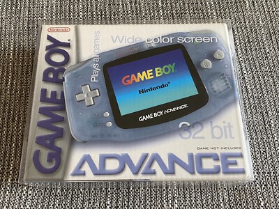 NEW SEALED Nintendo Gameboy Advance Console System AGB-001 Glacier Clear Blue