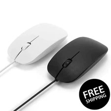 Ultra-thin Laptop External Small Ergonomic Mouse Wired USB Mouse Desktop Mouse