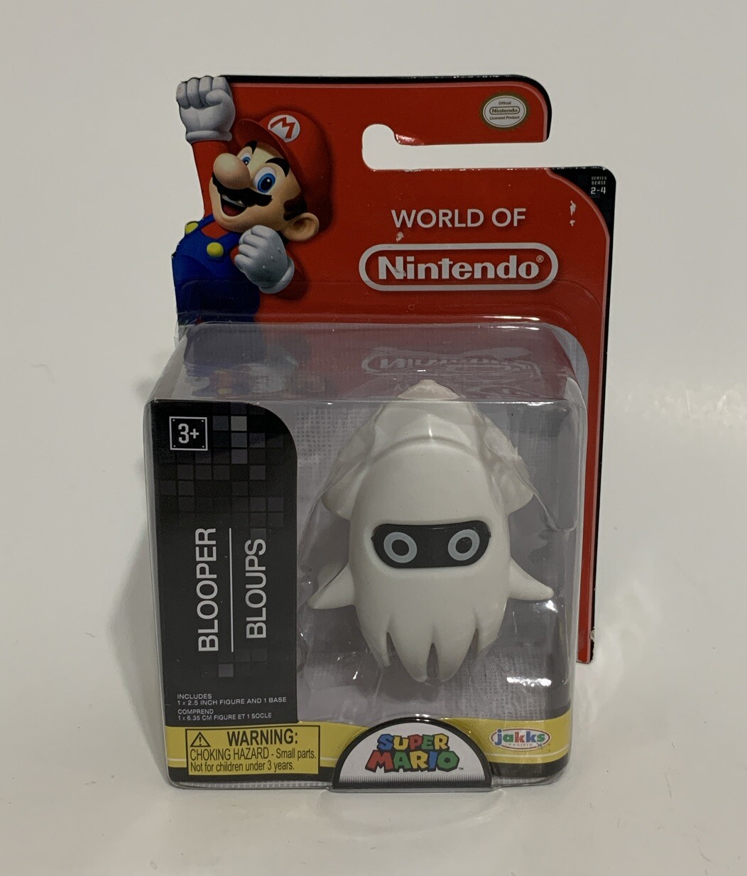 NEW World of Nintendo Super Mario BLOOPER 2.5” Action Figure 2016 JAKKS ...