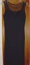 BETSY & ADAM by Jaslene Long Sleeveless Black Formal Evening Dress - Size 9 - 10