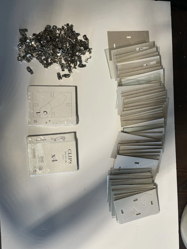 IKEA Clips 4"x6" Marcos de Fotos de Vidrio Sin Bordes NUEVO Paquete de 4 Stock Antiguo Foto 4 de 4