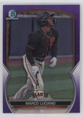 2023 Bowman Chrome Prospects Purple Refractor 58/250 Marco Luciano #BCP-176 05nu