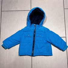 Ted Baker Cosy Turquoise Blue Padded Hooded Lined Coat Size 3-6 Months